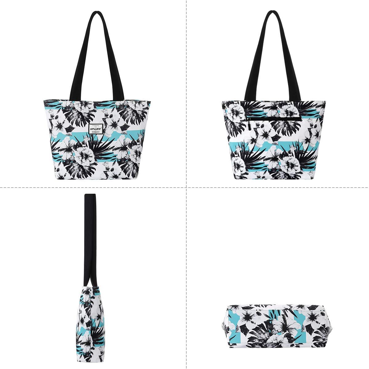 Сумка HAWEE жіноча на плече, повсякденна, велика, водонепроникна, з квітковим візерунком, біла, фото №2