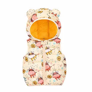 Жилет стеганый Generisch Легкий зимний для мальчиков и девочек Безрукавки Пальто Милый жилет с капюшоном Пуховый жилет Осенняя зимняя куртка для активного отдыха - Фото 1