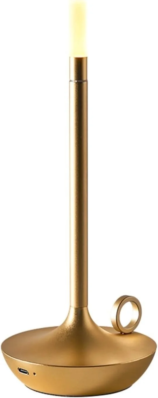 Настільна лампа Cuifati LED Бездротова Сенсорна 3 рівні яскравості Димована Золотиста, фото №1