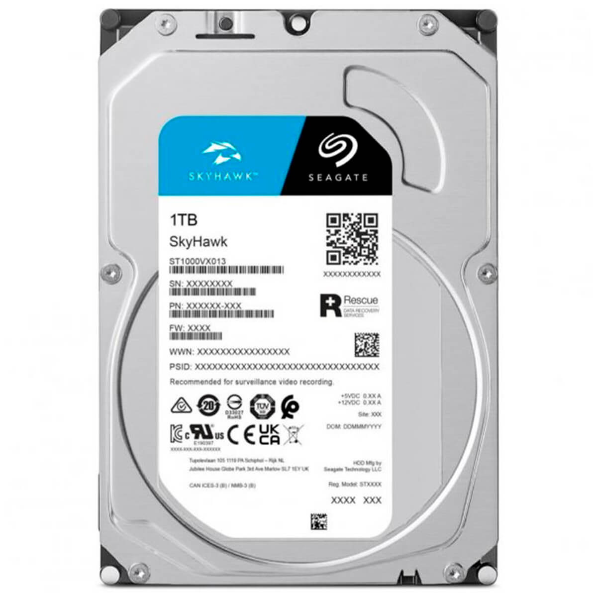 HDD Seagate SkyHawk 1.0TB 5400rpm 256MB ST1000VX013, фото №3 HDD Seagate SkyHawk 1.0TB 5400rpm 256MB ST1000VX013, фото №3