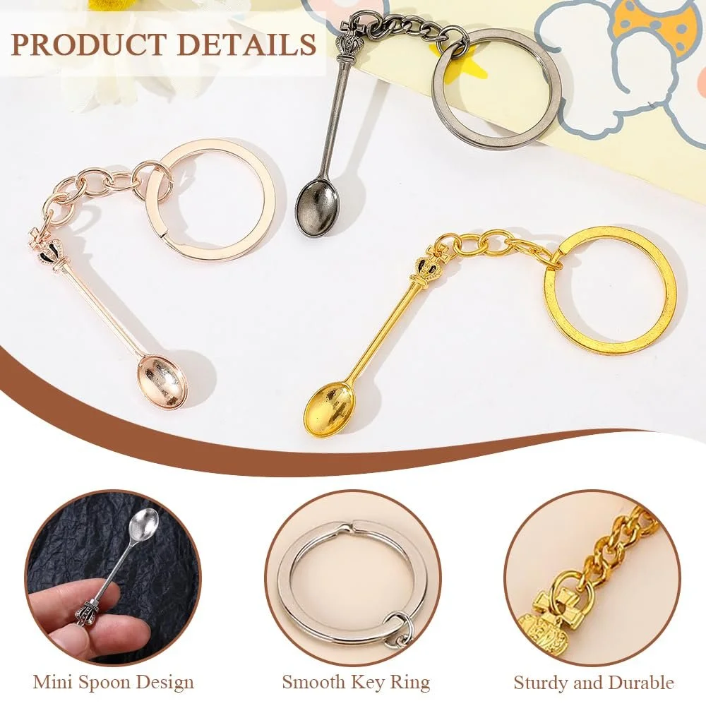 Брелок-ложка Mini Crown, 8 шт., маленька, фото №3