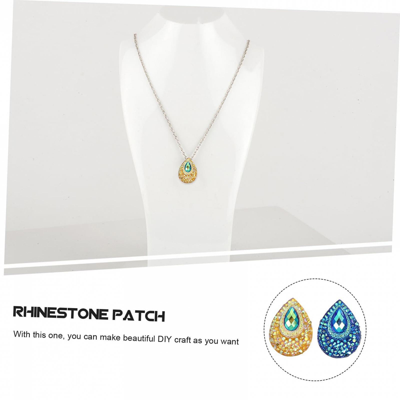 Стразы Каплевидные NUOBESTY 300 штук, Хрустальные Стразы, Стеклянные, Плоское Основание, фото №3