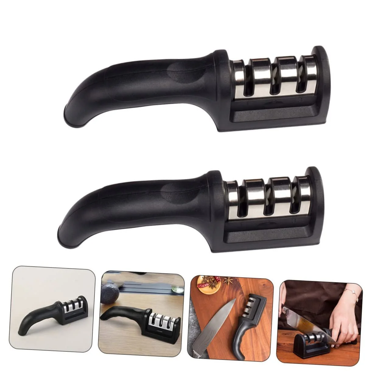 Набір точилок для ножів алмазних чорні 2 шт, фото №3