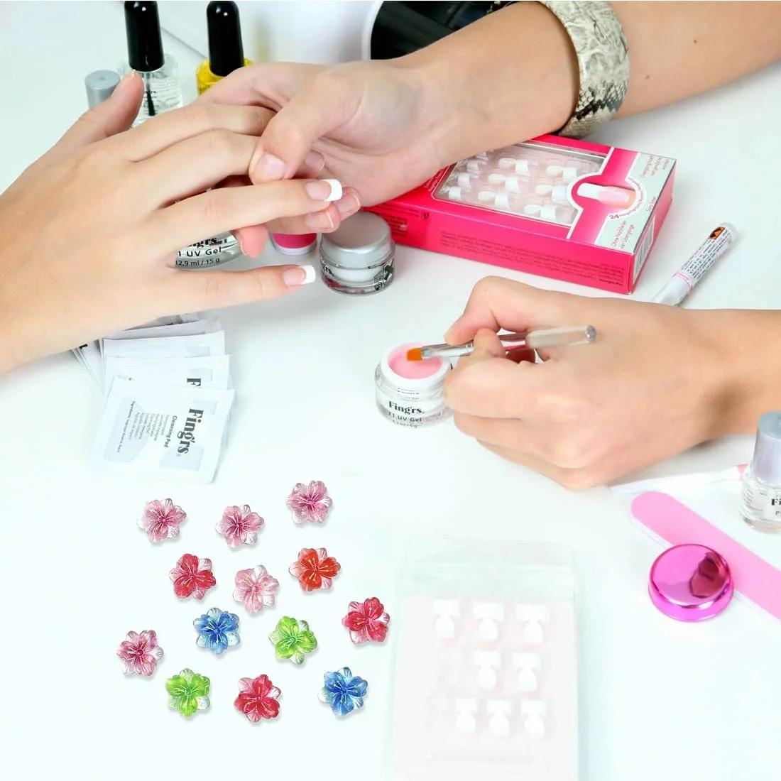 Квітка 3D Підвіски для нігтів Квіти Різнокольорові (П'ять кольорів), фото №6