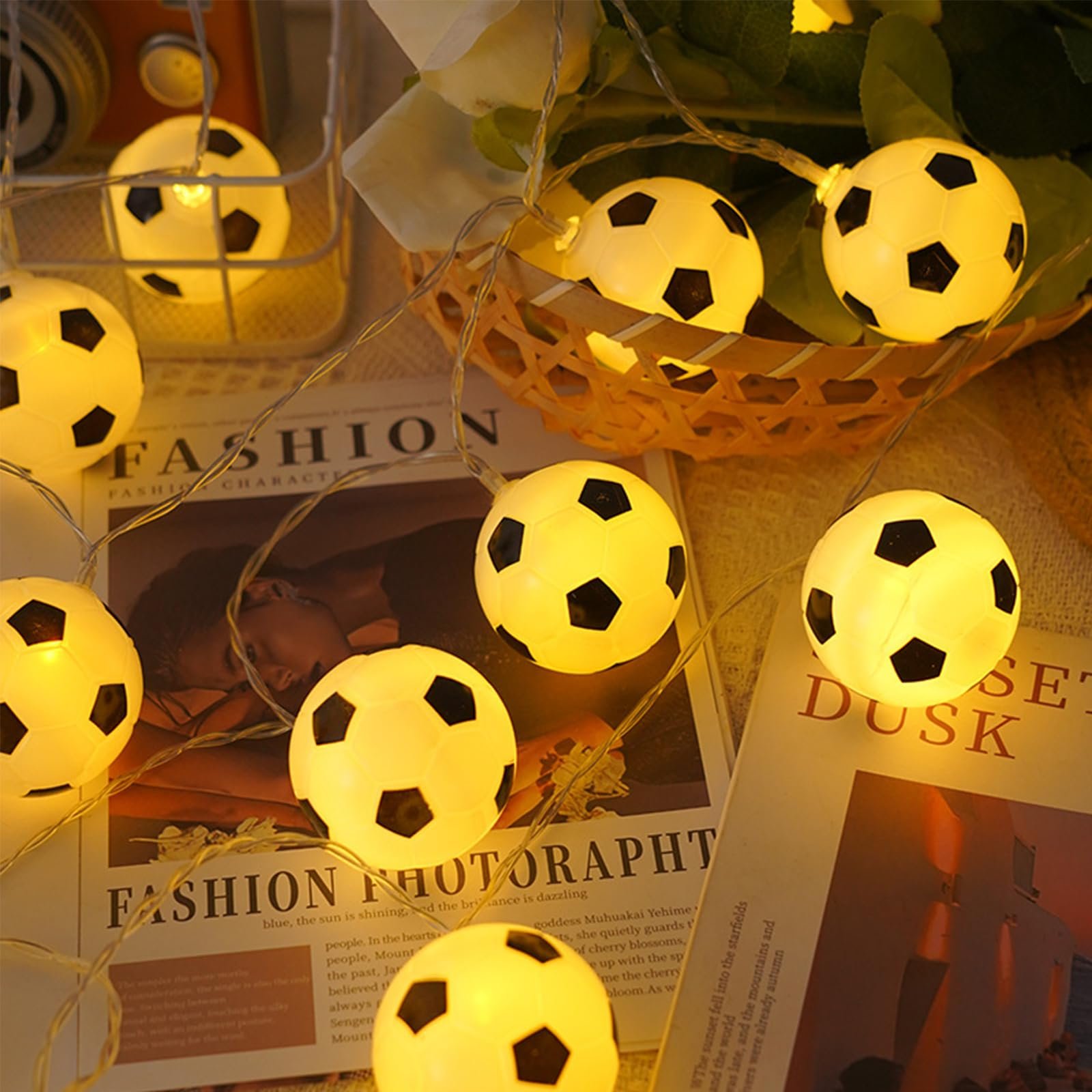 Гирлянда ENLACE Футбольная 3 м 20 LED Теплый белый, фото №4