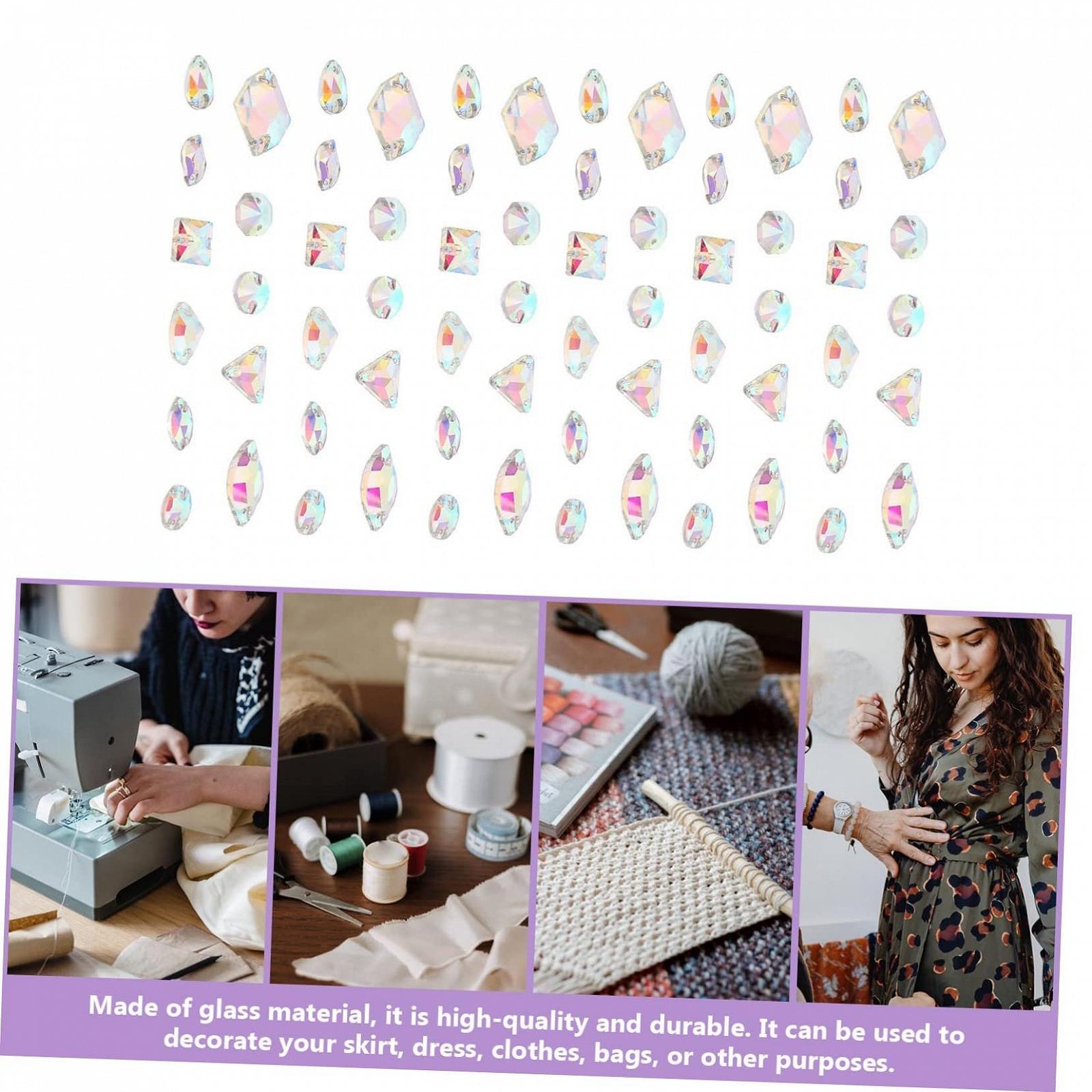 Пришивные стразы Operitacx с двумя отверстиями, хрустальные подвески, украшения для волос, аксессуары для ногтей, блестящие плоские бриллиантовые бусины, 360 штук, фото №4