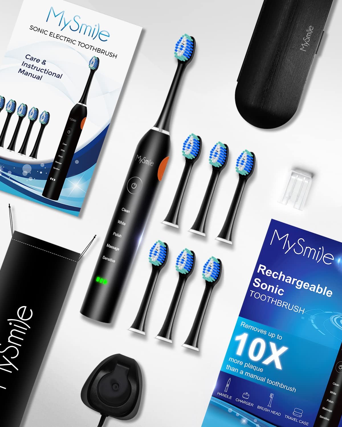 Электрическая Зубная Щетка MySmile Звуковая 48000VPM, фото №6