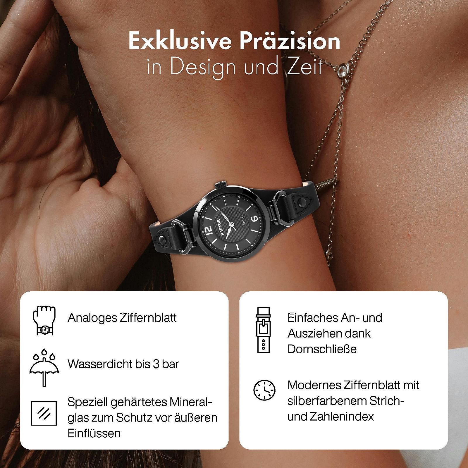 Часы Raptor Classic RA10148 Женские Кожаный Ремешок Люминесцентные Стрелки Аналоговые Кварцевые, фото №3