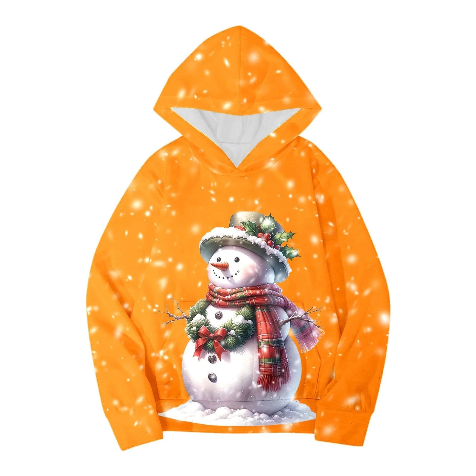 Худи для девочки Снеговик, длинный рукав, фото №2