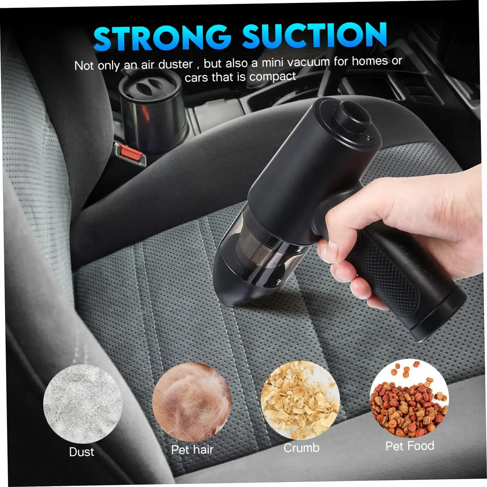 Ручной пылесос и воздуходувка HOLIDYOYO Аккумуляторный Портативный, фото №5