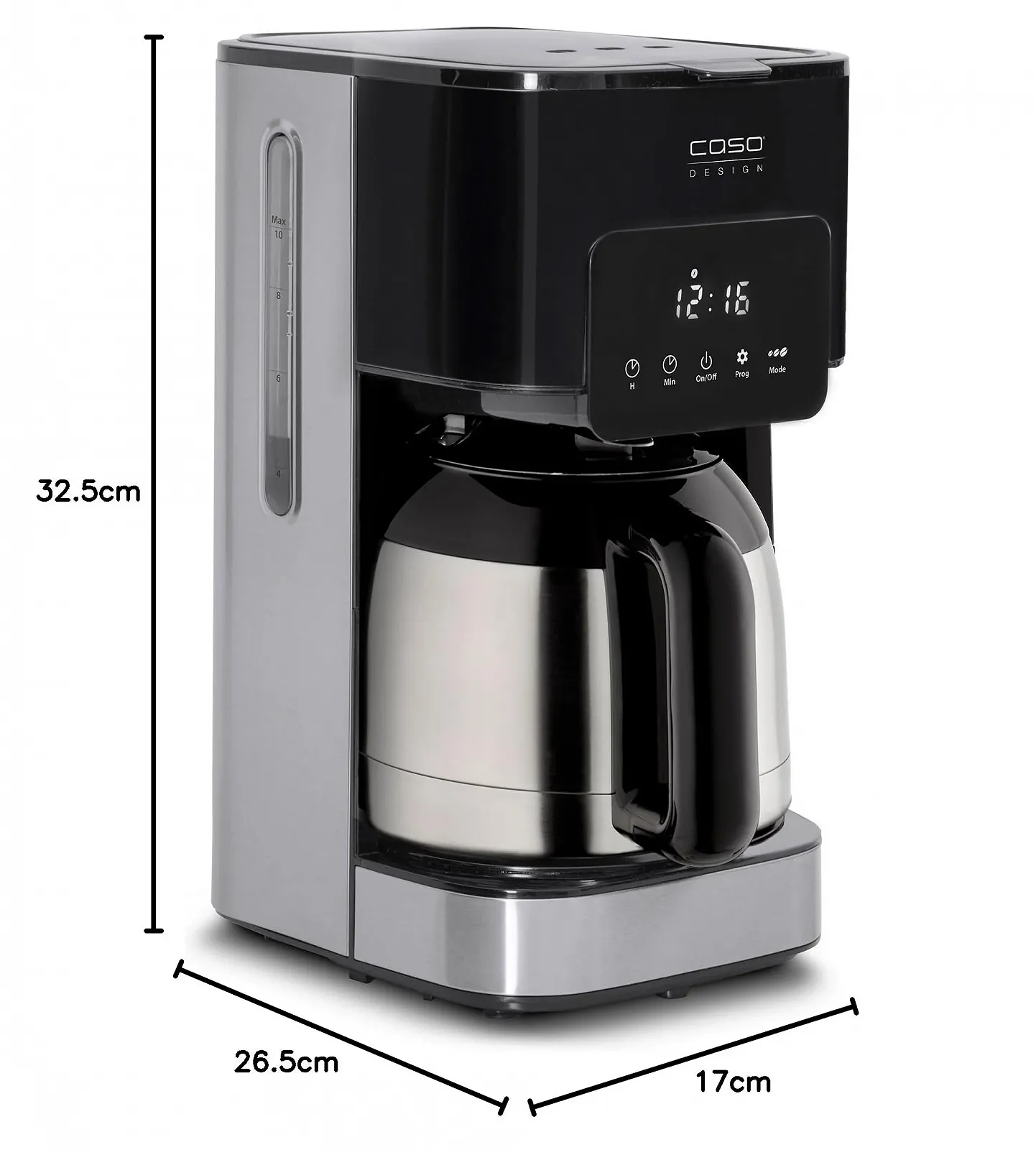 Кофемашина CASO Coffee Taste & Style Thermo 1.2 L изолированный кувшин 10 чашек сенсорное управление таймер функция Aroma постоянный фильтр система капля-стоп, фото №13