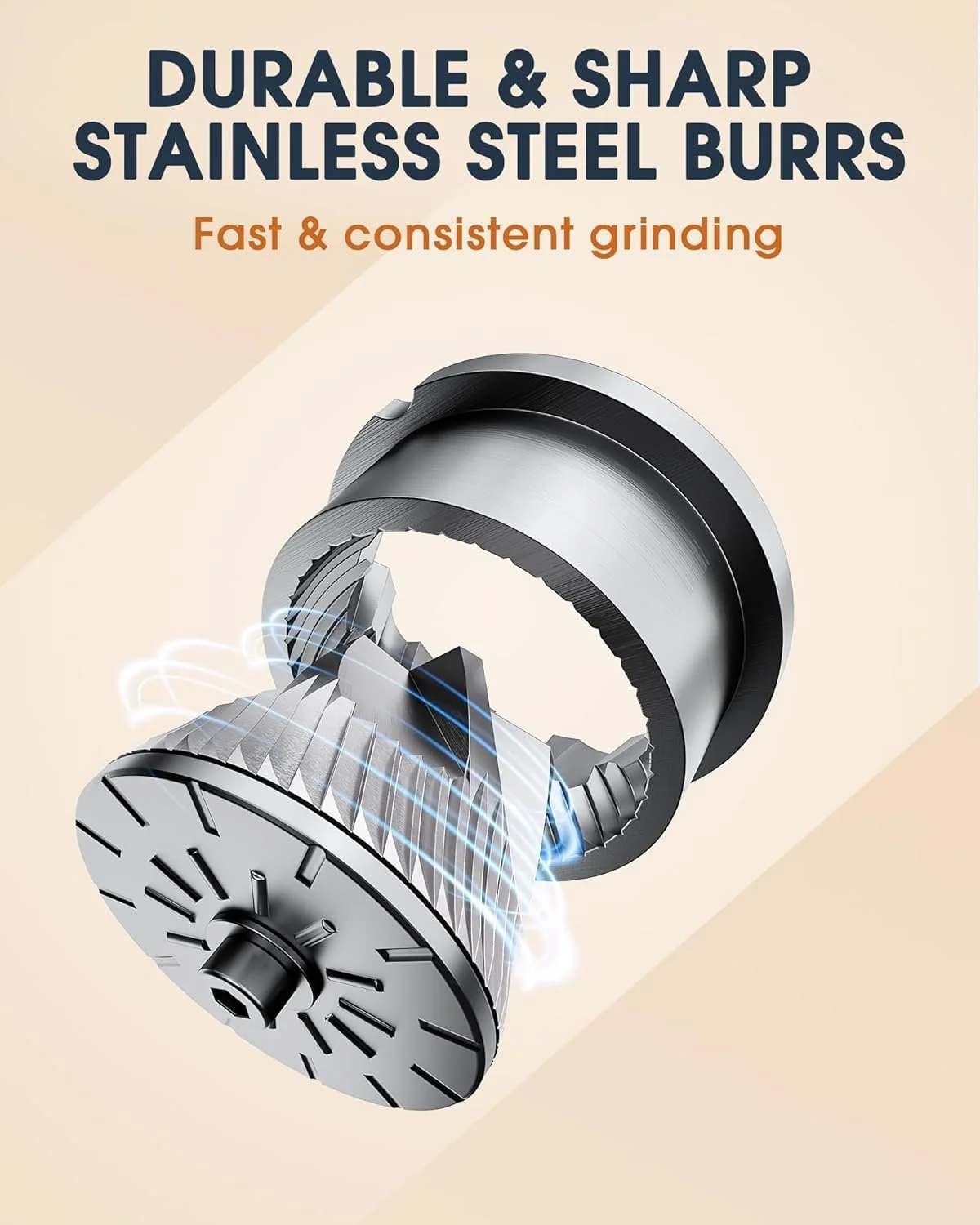 Ручная Кофемолка 30 г, с керамическими жерновами, белая, фото №6