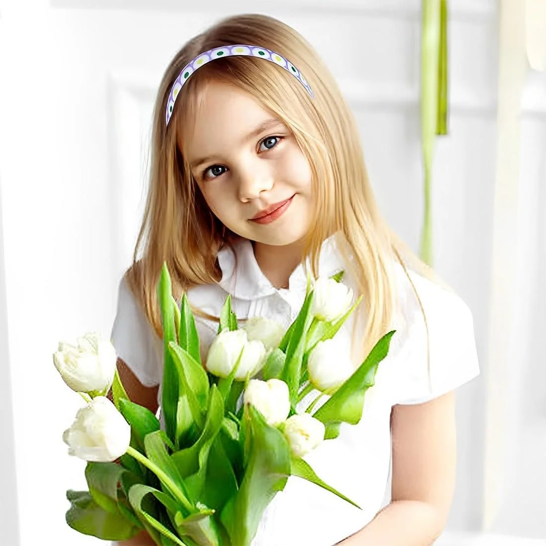 Обруч для дівчинки ясельного віку Квітковий, фото №4