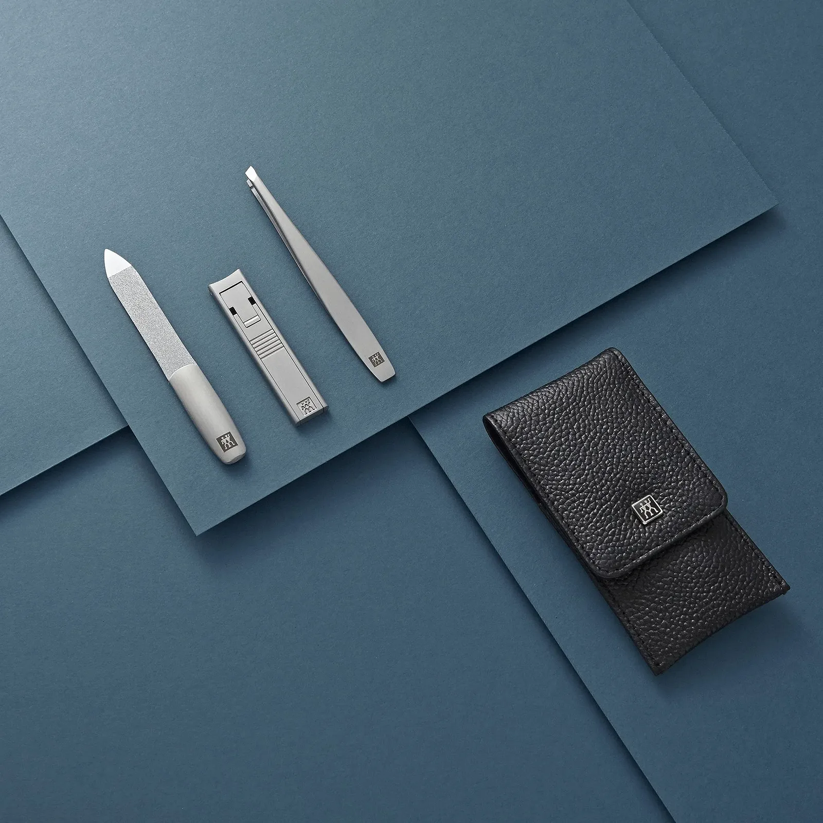 Набір для манікюру Zwilling Estuche De Bolsillo, шкіра, чорний, 3 шт, фото №2