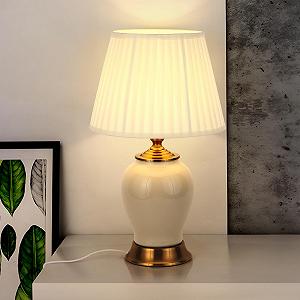 Настольная лампа Керамическая E27 Modern 30 Вт 53 см Белый - Фото 1