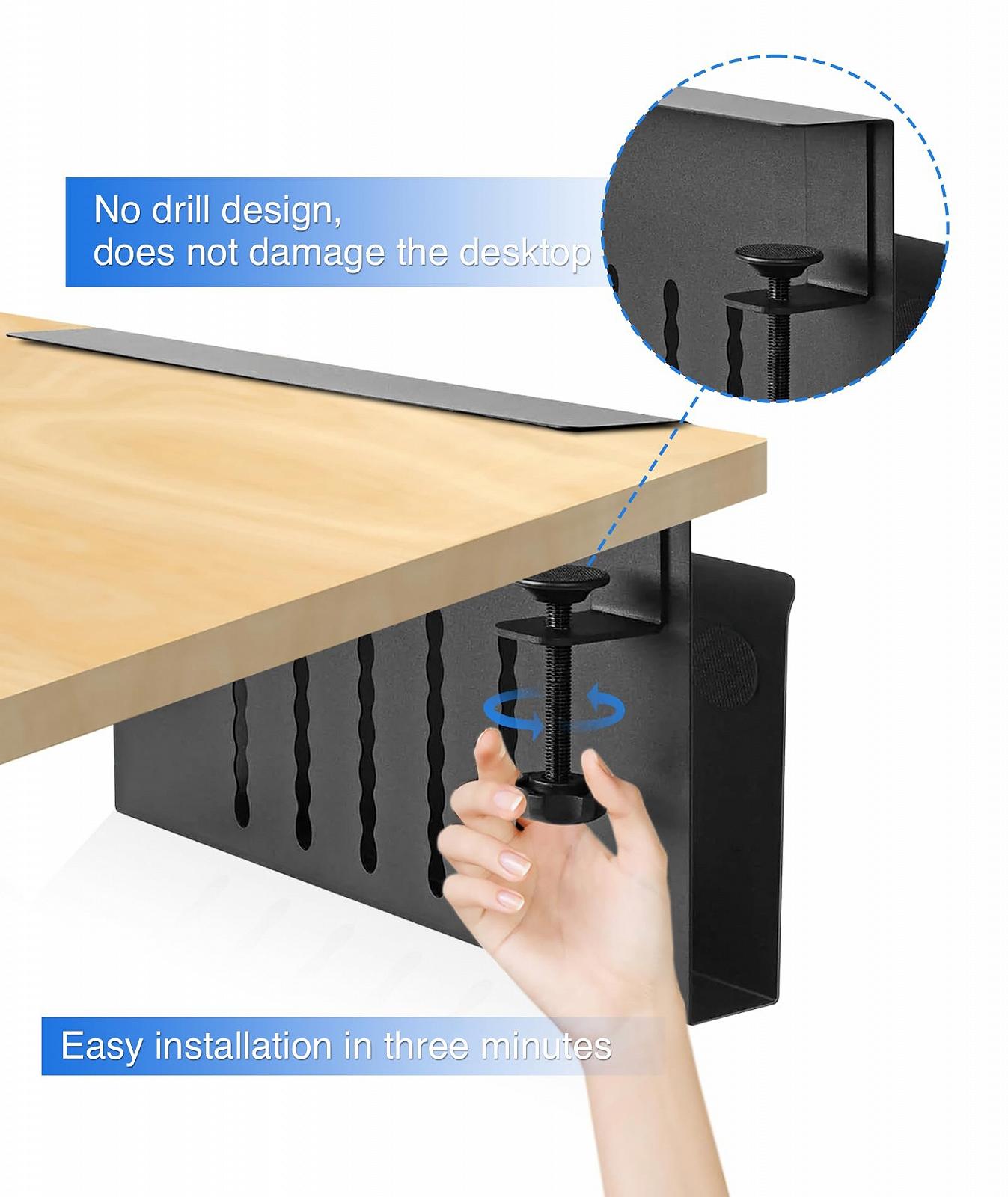 Держатель для ноутбука PC Holder для стола с боковым местом для хранения, однослойный, без держателя для ручек, черный, фото №6 Держатель для ноутбука PC Holder для стола с боковым местом для хранения, однослойный, без держателя для ручек, черный, фото №6