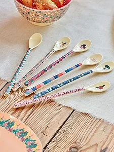 Ложка Rice Latte Меламін A New York Minute Prints Набір з 6 штук synthetic.ua - Фото 1