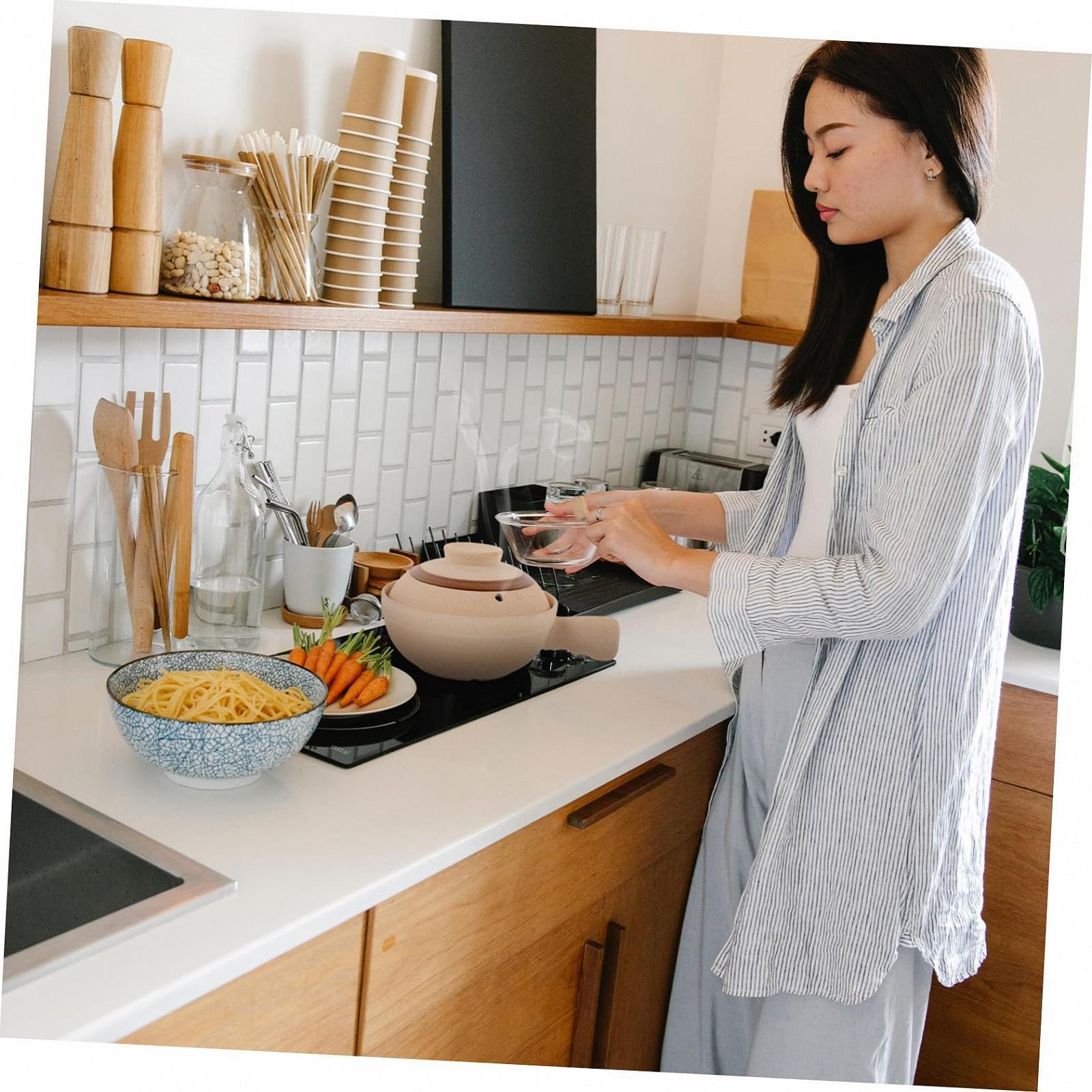 Кастрюля керамическая с крышкой и ручкой термостойкая, фото №9