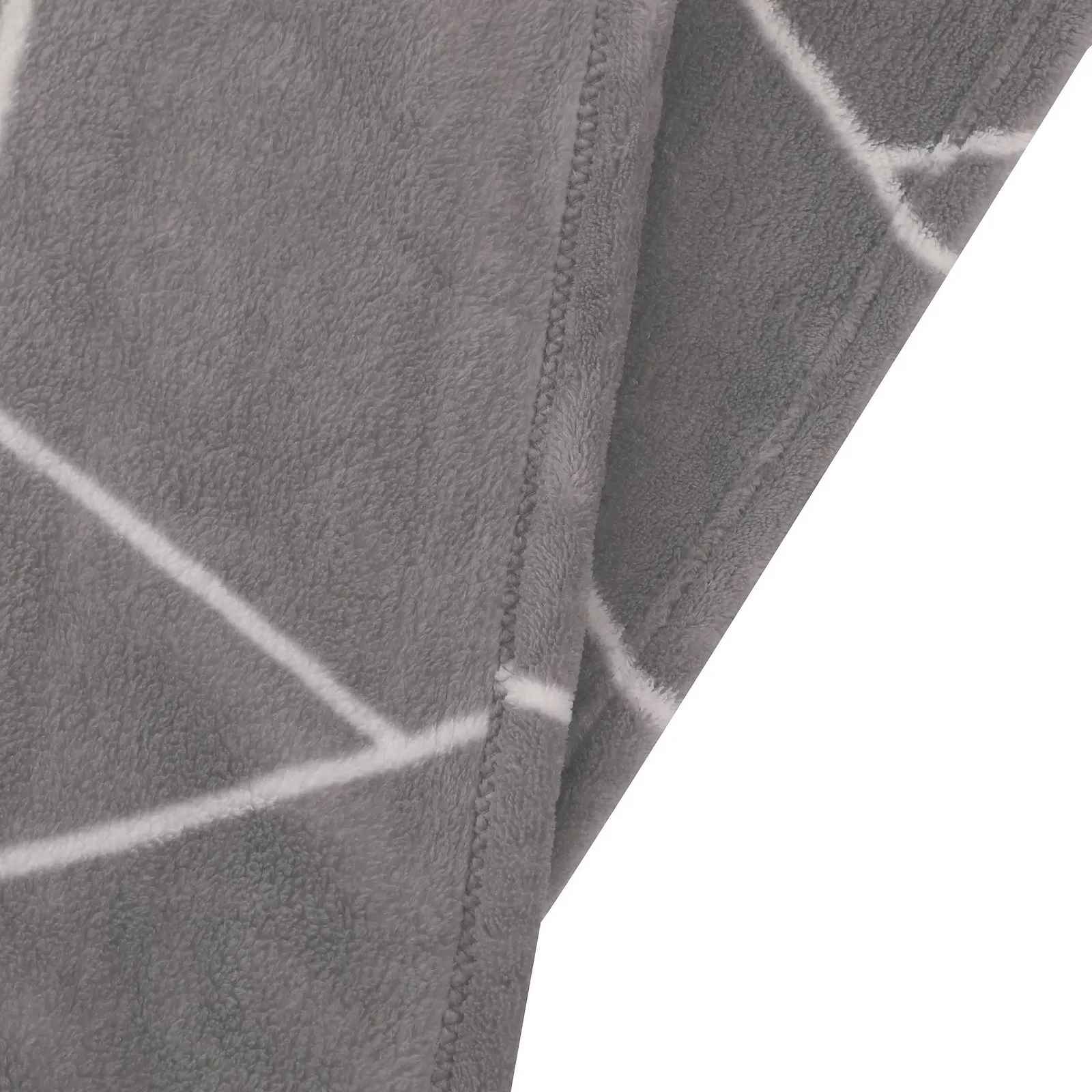 Покрывало-одеяло one-home Геометрический Серый Пушистый Теплый Мягкий Флисовый 220 x 240 см, фото №5