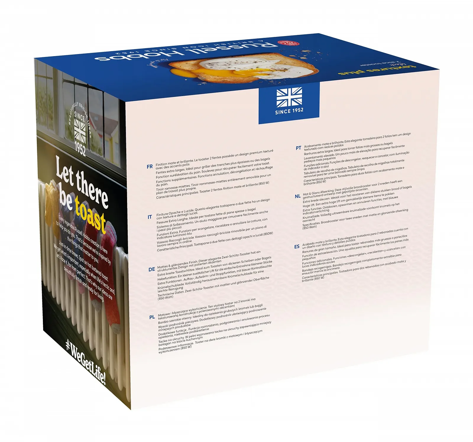 Тостер Russell Hobbs Textures + 22601-56, 2 слоти, 850 Вт, чорний, фото №10