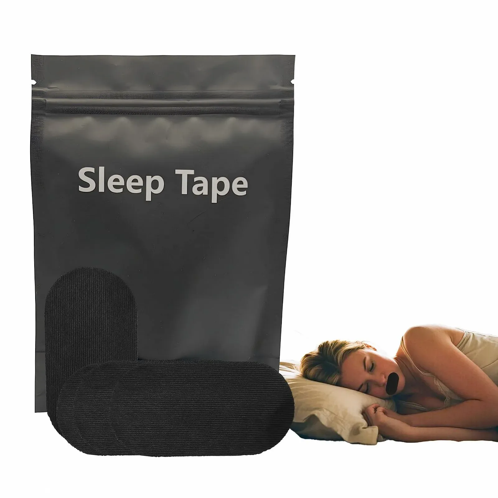 Стрічка для рота для сну пластирі для рота для дихання через ніс і запобігання хропінню під час сну, фото №1 Стрічка для рота для сну пластирі для рота для дихання через ніс і запобігання хропінню під час сну, фото №1