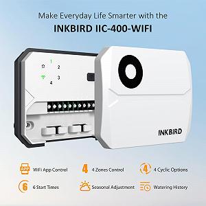 Контролер, таймер системи поливу Inkbird IIC-400 WiFi 4 зони synthetic.ua - Фото 1