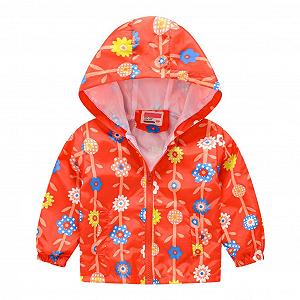 Детская софтшелл куртка Ветрозащитная для девочек с мультяшным принтом Переходная - Фото 1