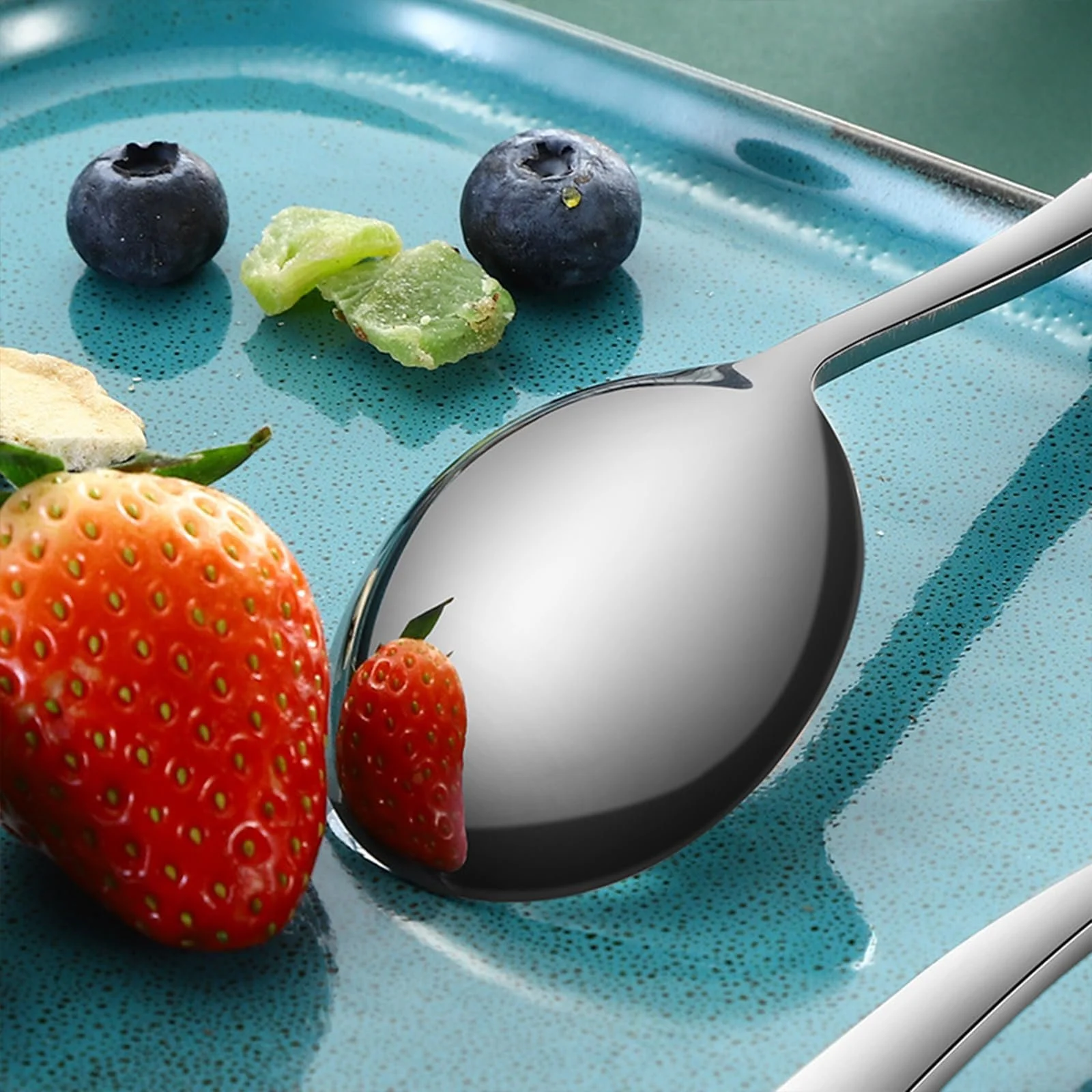 Набір з 4 ложок з довгою ручкою 24 см, нержавіюча сталь, лате макіато, фото №6