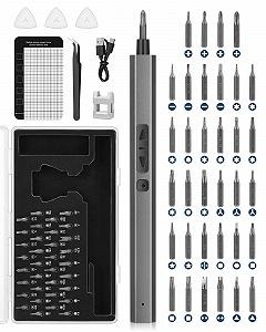 Електрична викрутка Vastar Cordless Mini Precision Set 34 Magnetic Precision Bits Portable Repair Tool Kit LED Lights - Фото 1