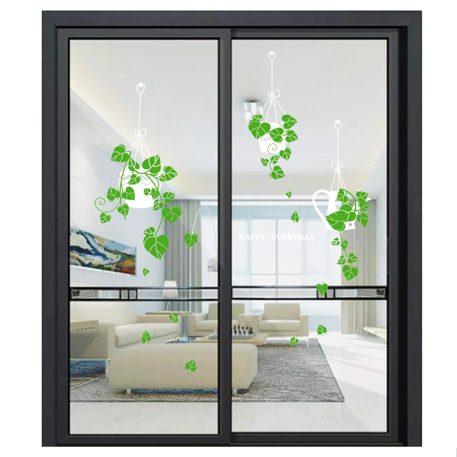 Наклейки двосторонні Зелені рослини Знімні Для вікон і стін, фото №3 Наклейки двосторонні Зелені рослини Знімні Для вікон і стін, фото №3