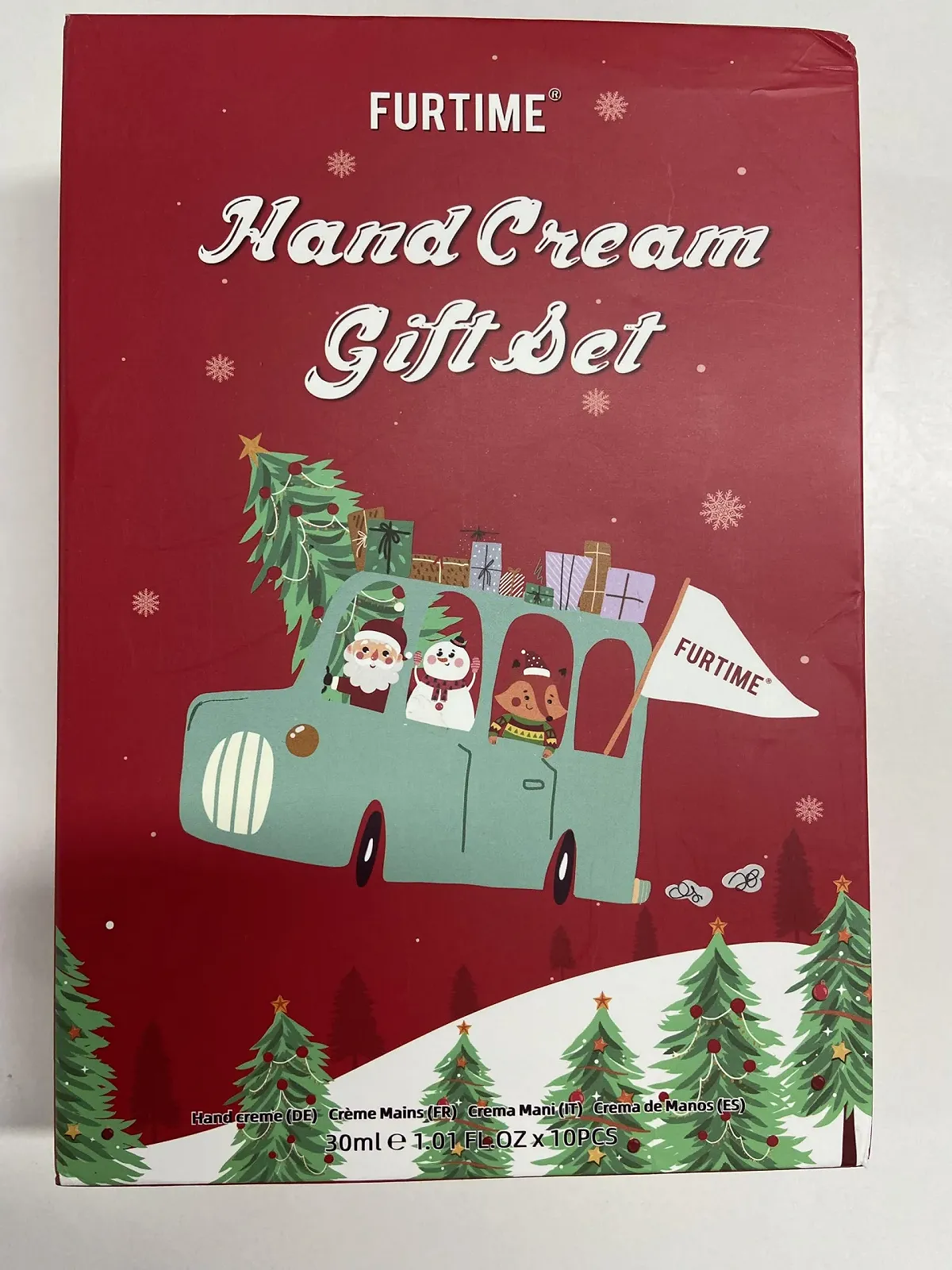 Крем для рук FURTIME Mini Set, 10 шт. Міні-крем для рук різдвяний набір для дуже сухої шкіри, фото №9