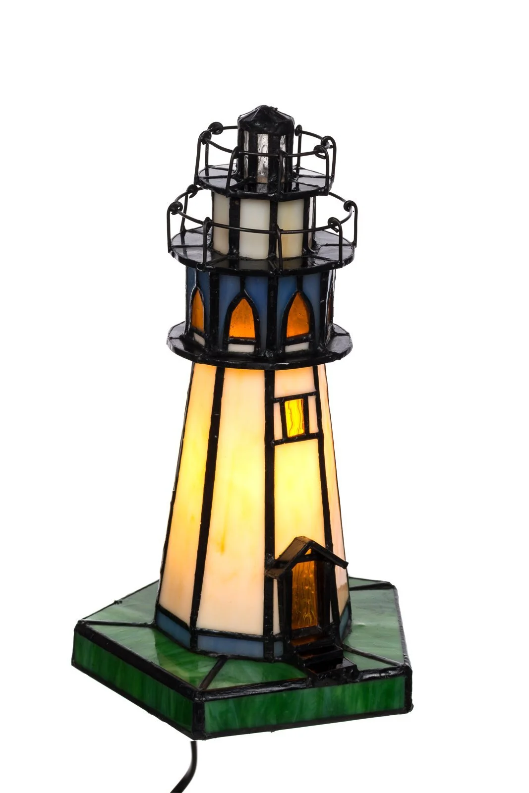 Настільна лампа Tiff130 Mosaic Style Lighthouse Скляна Мозаїчна, фото №1