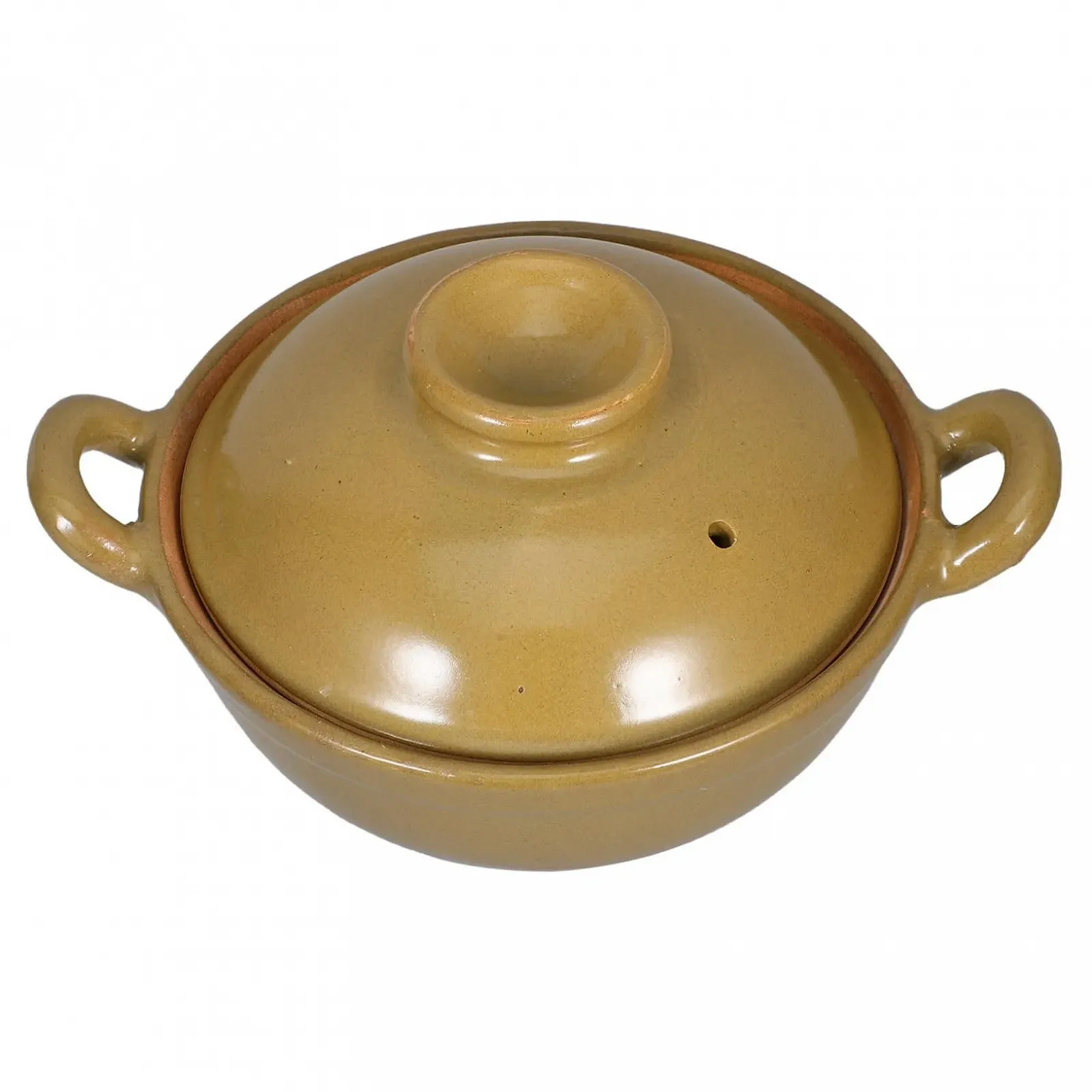 Горшок для тушения традиционный Garneck глиняный с одной ручкой жаропрочный, фото №1