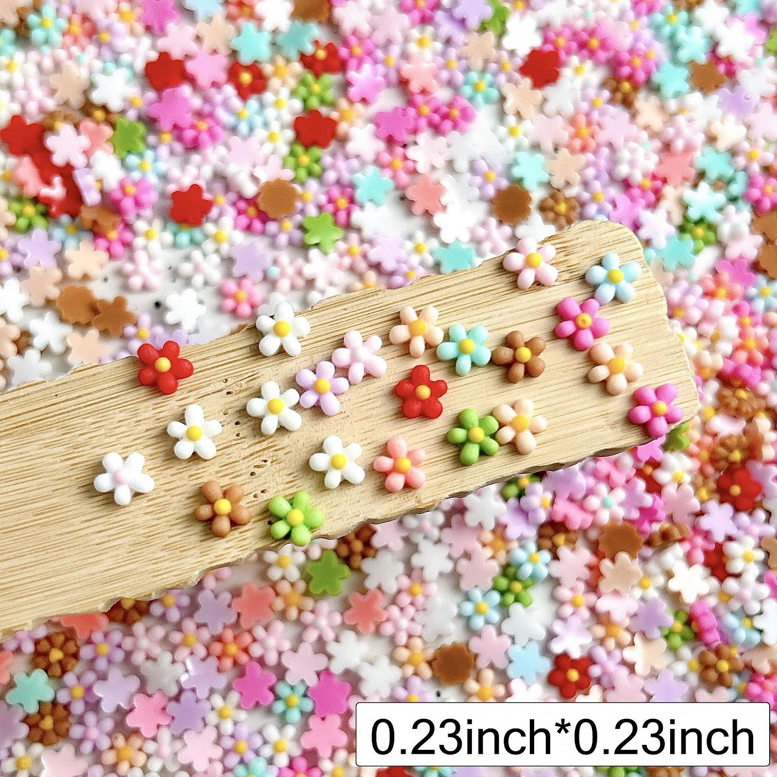 Прикраса для нігтів Квітка Різнокольорові Міні П'ять Пелюсток 6 мм, фото №2