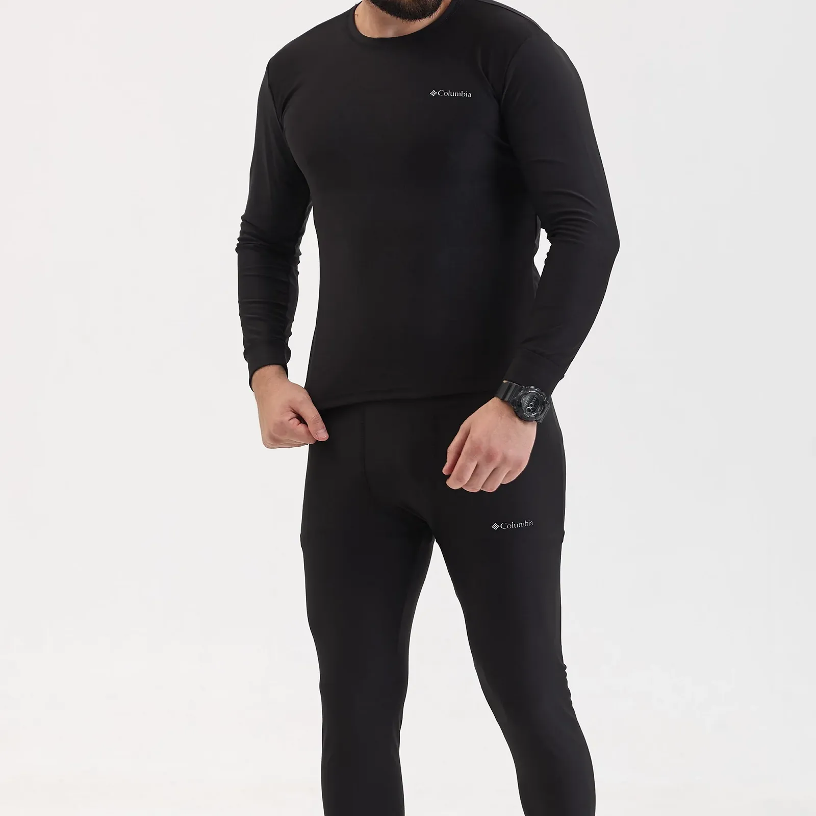 Термобілизна чоловіча Columbia omni-heat чорний комлпект зимовий з технологією збереження тепла Коламбія омні хіт, фото №1