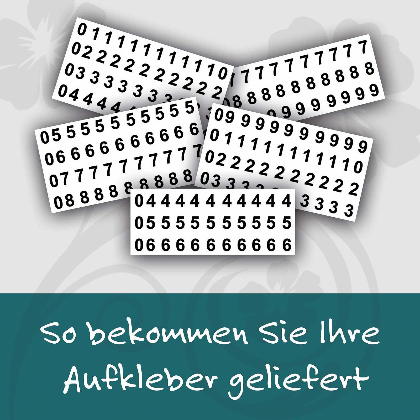 Наклейки на стіну kleb-Drauf 200 цифр 1,5 см Матовий синій, фото №4