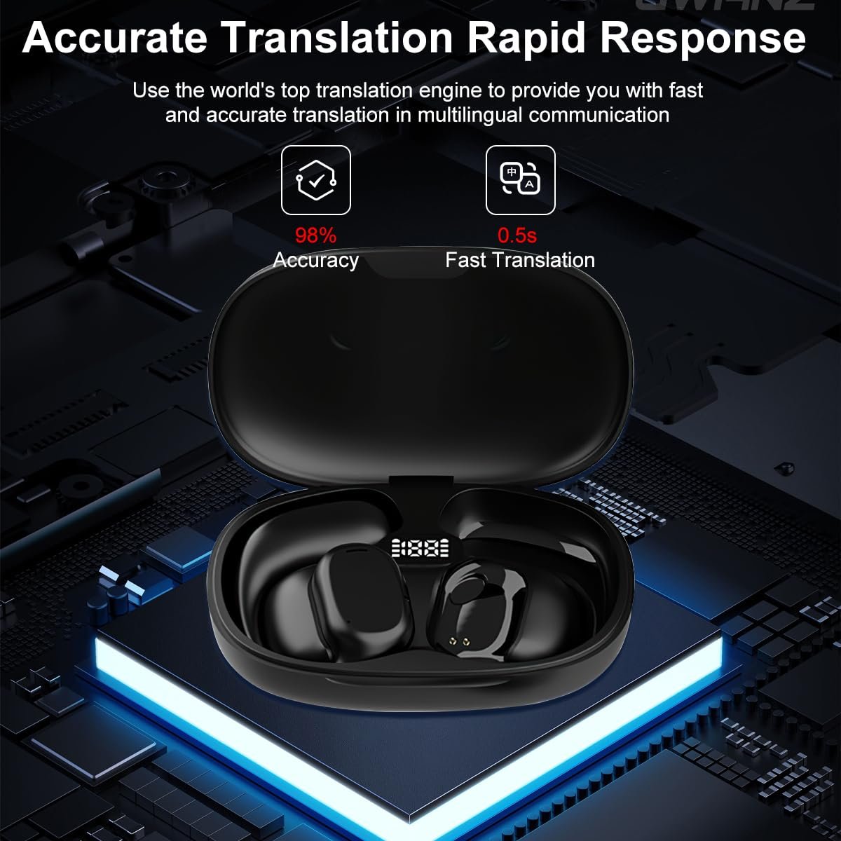 Навушники-перекладачі OBEST, пристрій голосового перекладу 144 мовами, фото №3 Навушники-перекладачі OBEST, пристрій голосового перекладу 144 мовами, фото №3