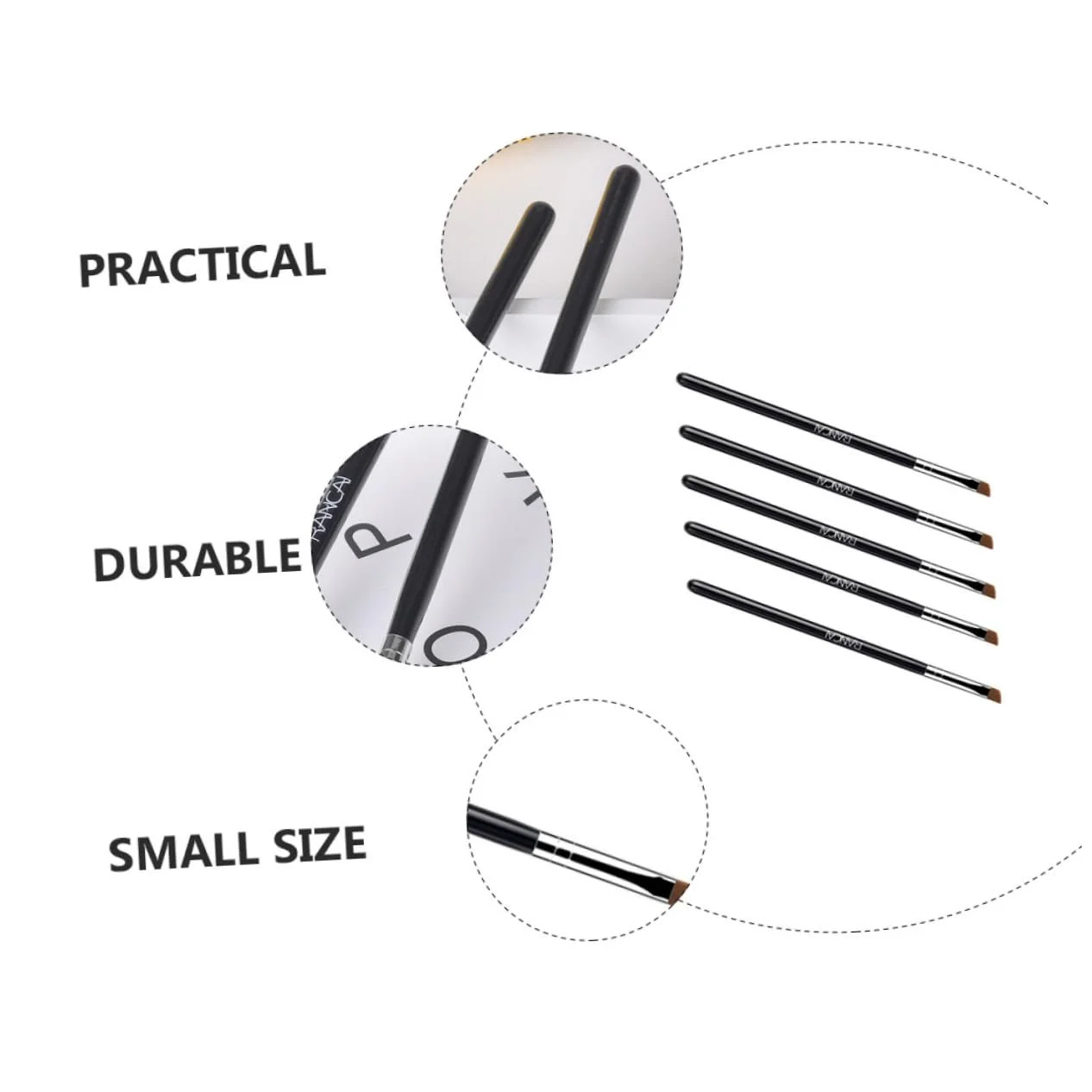 Пензлі Minkissy Kunstfaser Flacher Pinsel Mehrzweck, фото №5