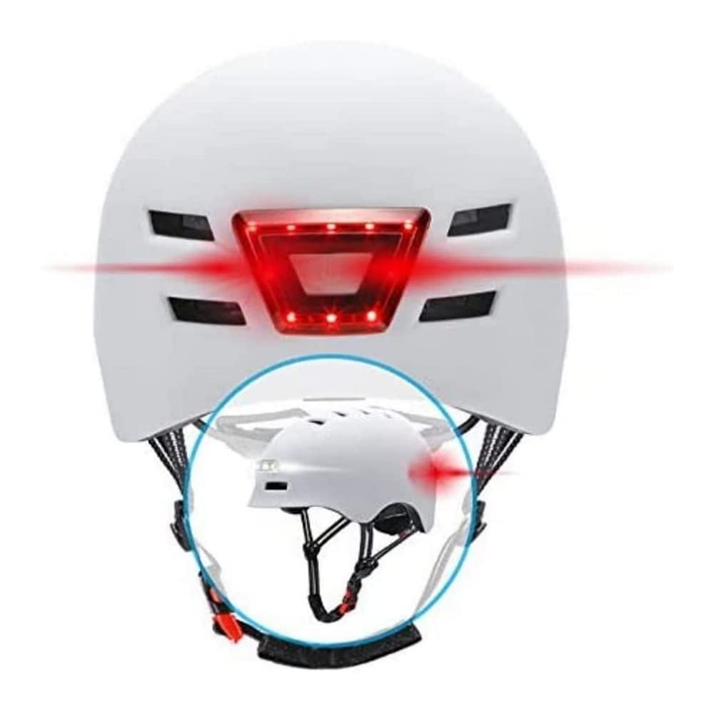 Шолом BEEPER Me135l-n, унісекс, для дорослих, велосипедний/скутерний, з інтегрованим переднім і заднім ліхтарем, L, чорний, фото №1