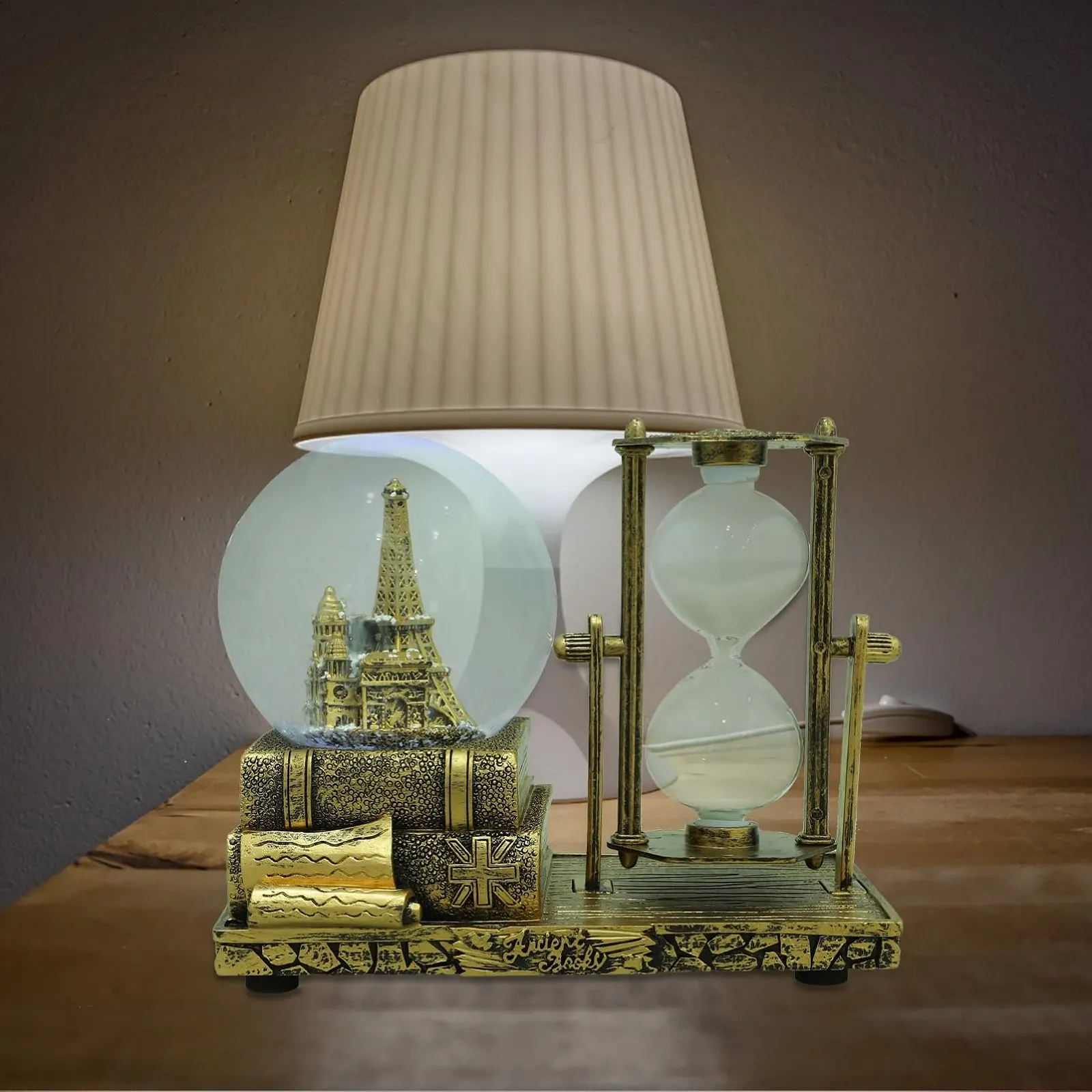 Пісочний годинник VICASKY з кришталевою кулею та музикою, прикраса для столу, смола, вінтажний стиль, фото №9