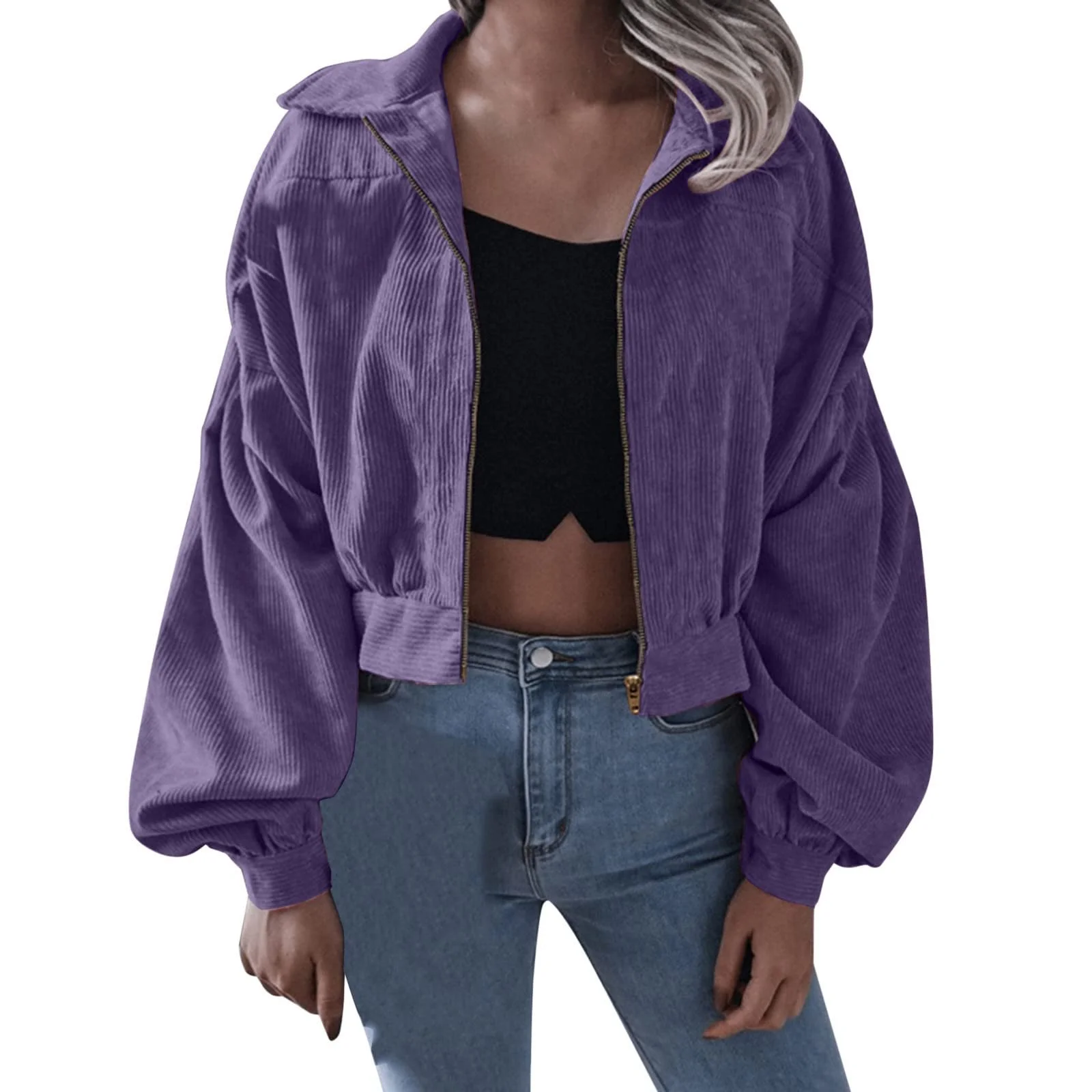 Женская куртка из вельвета Винтажный стиль, фото №1