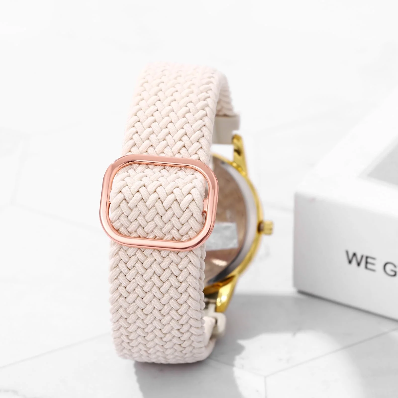 Часы плетеные JewelryWe женские/мужские эластичные календарь аналоговые кварцевые наручные часы тканевый ремешок большой циферблат с 12/24 часовым форматом, фото №3 Часы плетеные JewelryWe женские/мужские эластичные календарь аналоговые кварцевые наручные часы тканевый ремешок большой циферблат с 12/24 часовым форматом, фото №3