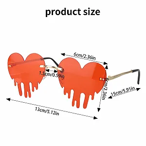 Сонцезахисні окуляри XCDMJ, для вечірок, у формі серця, золотиста оправа synthetic.ua - Фото 1