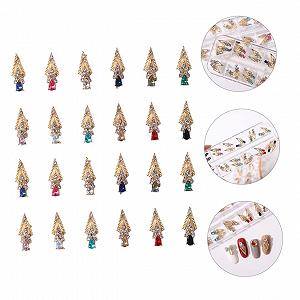 Набор украшений для ногтей 3 шт. Декоративные украшения со стразами для дизайна ногтей 24 шт. x 3 synthetic.ua - Фото 1