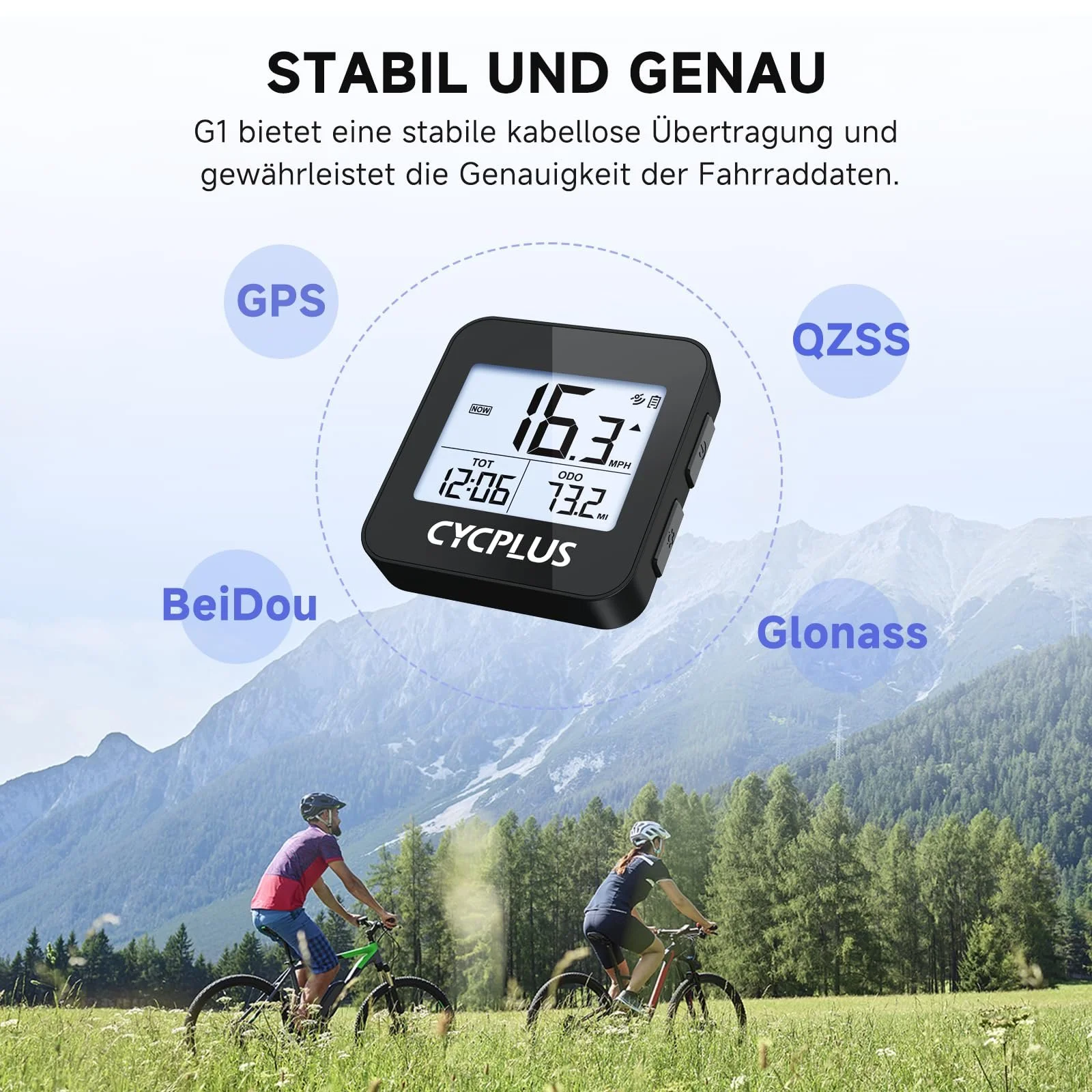 Велокомп'ютер CYCPLUS G1 Бездротовий GPS IPX6 Waterproof, фото №4