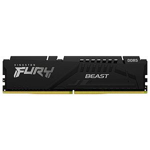 Оперативна пам'ять для комп'ютера Kingston DDR5 32GB 5200 Beast Black RGB (KF552C40BBA-32) - Фото 1