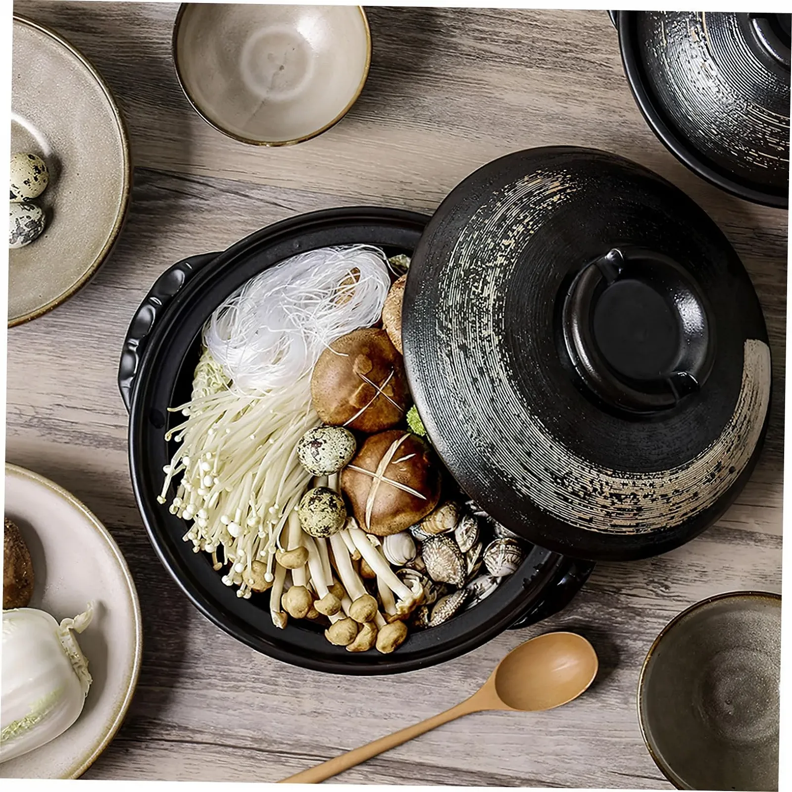 Кастрюля-сотейник INOOMP Keramik 900 мл с отверстиями для вентиляции глазурованная поверхность, фото №2