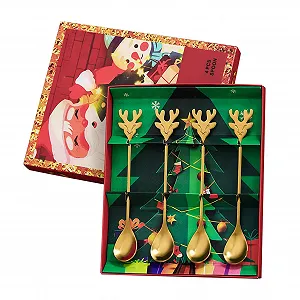 Ложка чайна Kleine Teelöffel, 4 шт. Новорічна з нержавіючої сталі - Фото 1