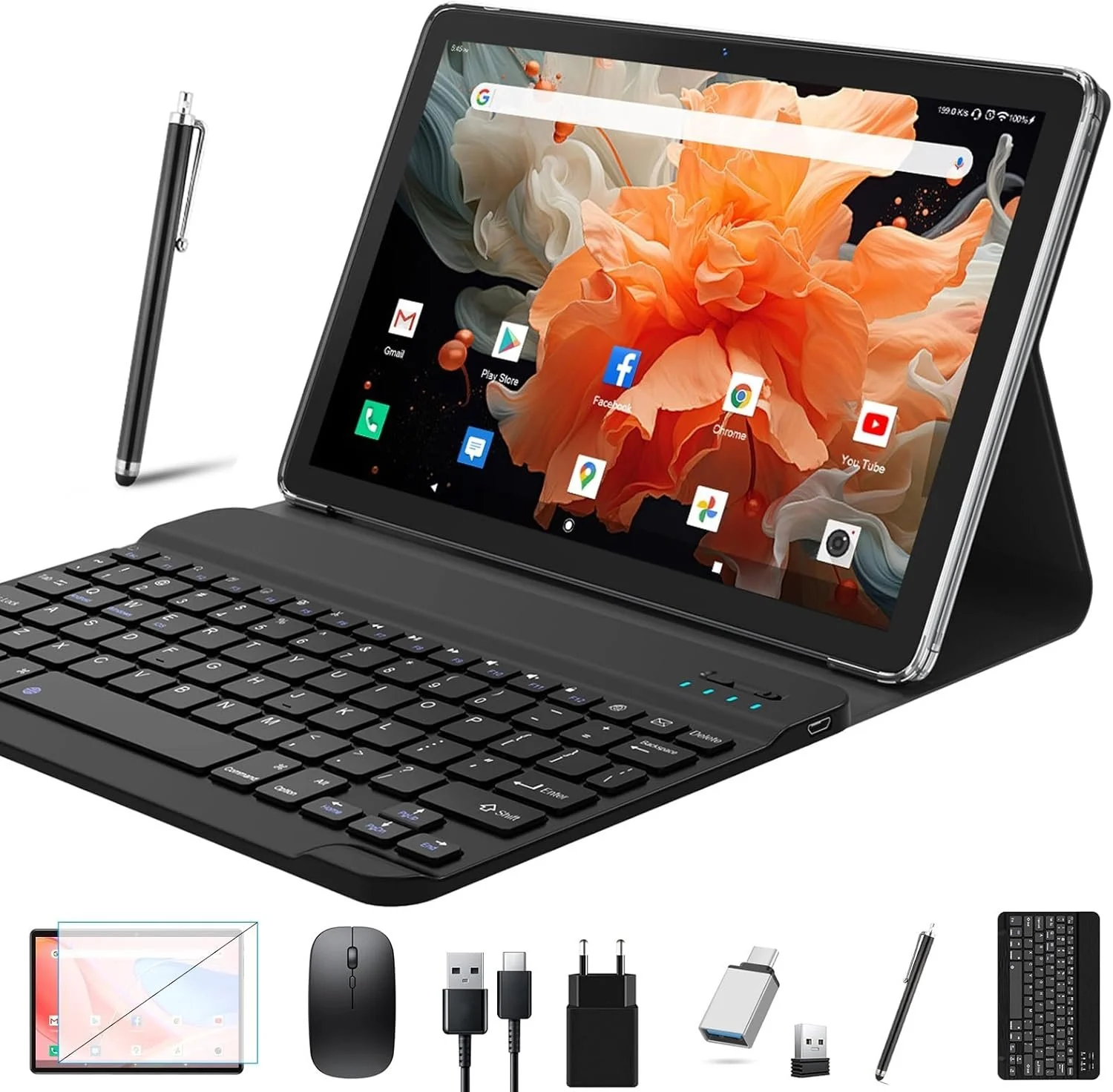 Планшет 10.1" Feonal K110 4+4/128Gb 8 ядер Android 12 7000 mAh Блакитний, фото №1