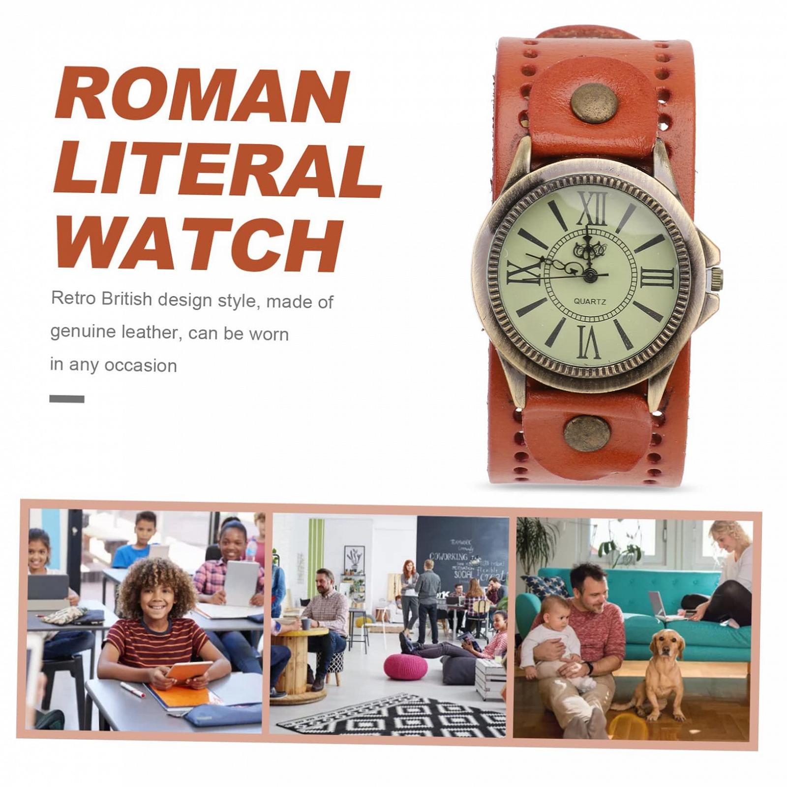 Часы-браслет Beaupretty Винтажные Римские Кварцевые Оранжевые, фото №7 Часы-браслет Beaupretty Винтажные Римские Кварцевые Оранжевые, фото №7